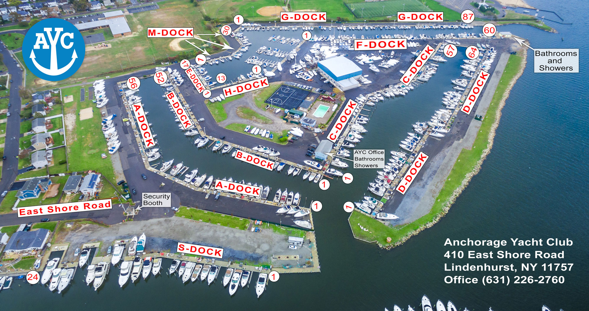 Graphic of boat slip parking made for Anchorage Yacht Club by Boheema.com